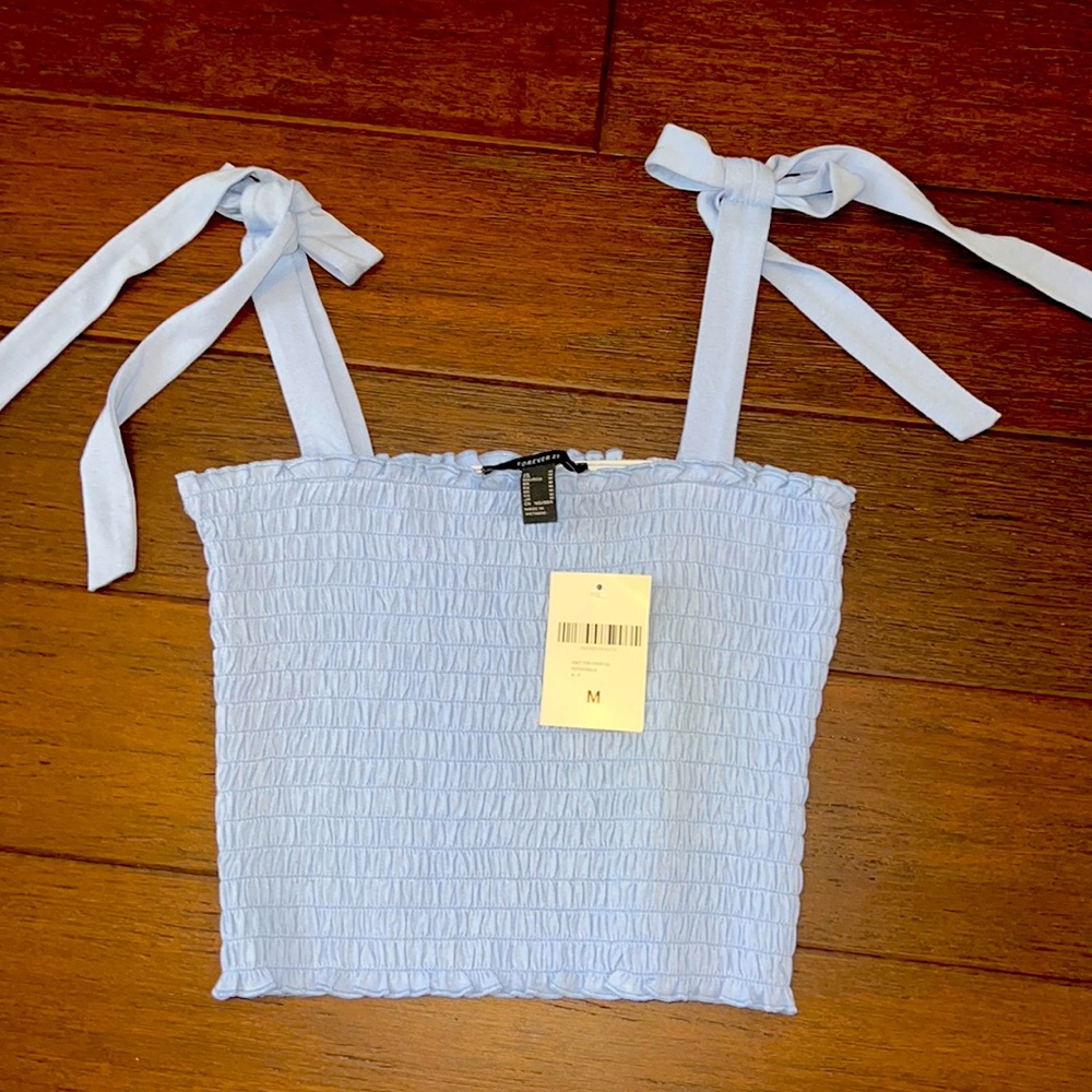 Blue Forever 21 Crop Top